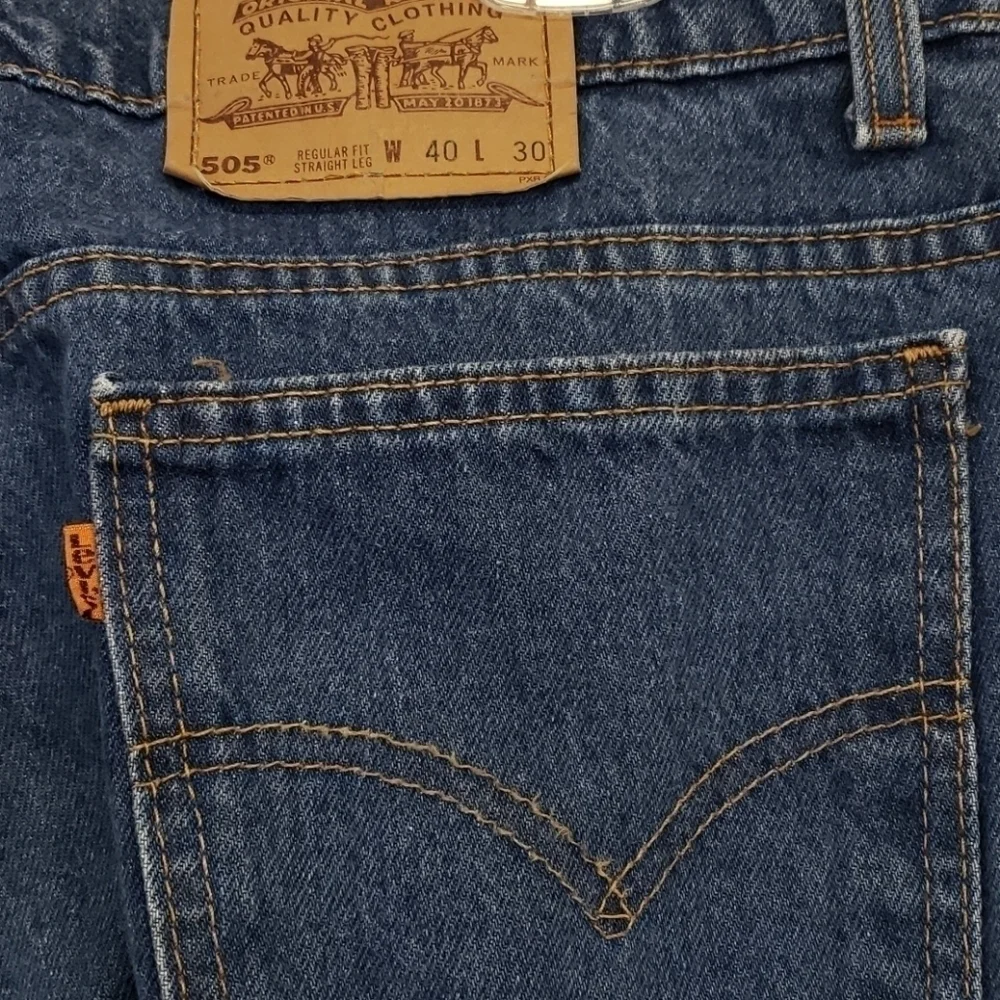 Vintage Levis 505 Orange Tab USA 40x30